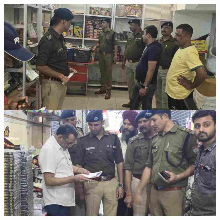 अवैध रूप से पटाखों की बिक्री पर रोक लगाने के लिए दून पुलिस ने चलाया चेकिंग अभियान