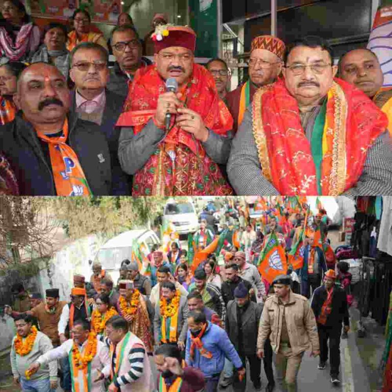 भाजपा के मेयर प्रत्याशी सौरभ थपलियाल ने किया विभिन्न वार्डों में जनसंपर्क और जनसभाएं