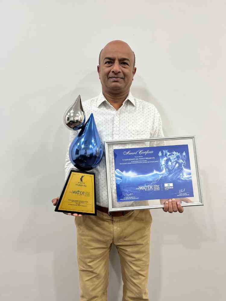 यूजेवीएन लिमिटेड को वाटर डाइजेस्ट वर्ल्ड वाटर अवार्ड 2024-25 से सम्मानित किया गया।