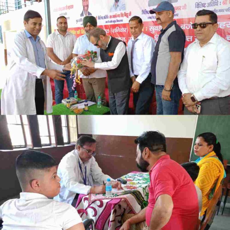 श्री महंत इन्दिरेश अस्पताल के निःशुल्क स्वास्थ्य शिविर का 1121 मरीजों ने उठाया निःशुल्क लाभ 