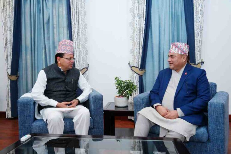 भारत दौरे पर नेपाल के सुदूरपश्चिम प्रदेश के CM, सीएम धामी से मुलाकात कर की संबंधों पर चर्चा