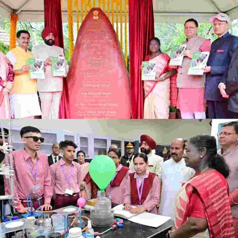 राष्ट्रपति द्रौपदी मुर्मु ने राष्ट्रपति निकेतन में राष्ट्रपति उद्यान की आधारशिला रखी और राष्ट्रीय दृष्टि दिव्यांगजन छात्रों के साथ समय बिताया