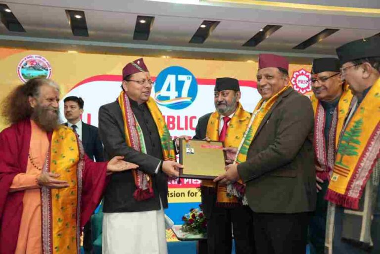 सुशासन में उत्कृष्टता के लिए बंशीधर तिवारी को राष्ट्रीय सम्मान, मुख्यमंत्री धामी ने किया सम्मानित