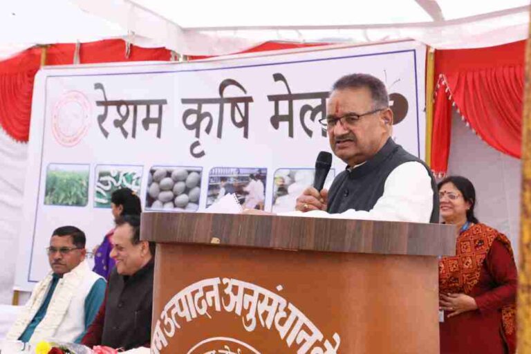 रेशम उत्पादन से बढ़ेगी किसानों की आय, उत्तराखण्ड बनेगा आत्मनिर्भर: कृषि मंत्री गणेश जोशी